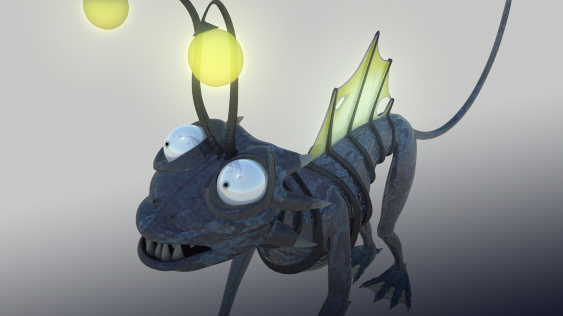 Creature concept:  Anglerfish, lizard, and monkey hybrid