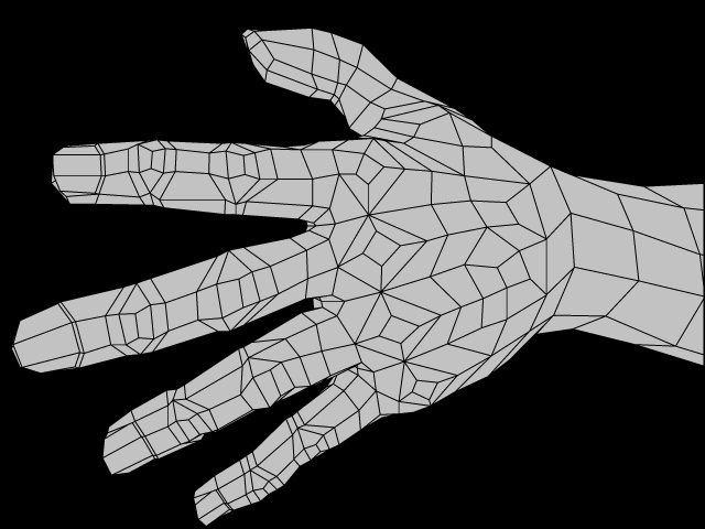 Low poly hand