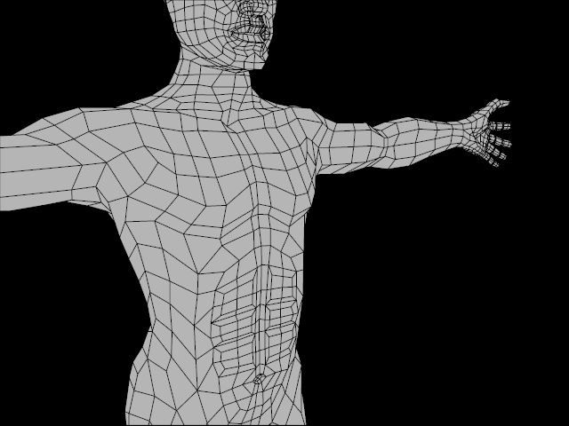 Low poly figure modeling